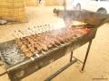Darvaza Yurt Camp Kebab and Grilled Vegetables at Darvaza Yurt Camp
