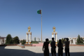 3 Day Turkmenistan Tour from Ashgabat: Darvaza & Night Train to Bukhara Chinese Tourists at National Museum