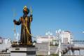 2 Day Turkmenistan Tour from Bukhara: Merv & Ashgabat Ashgabat monument of a warrior — cultural landmark of Turkmenistan