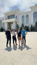 Tour Group at Lebap Regional Library in Turkmenabat
