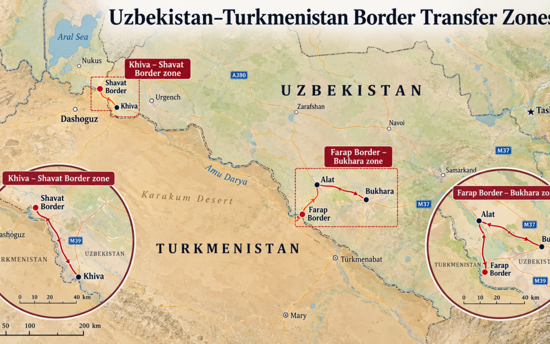Uzbekistan to Turkmenistan Border Transfers: Shavat & Farap Guide